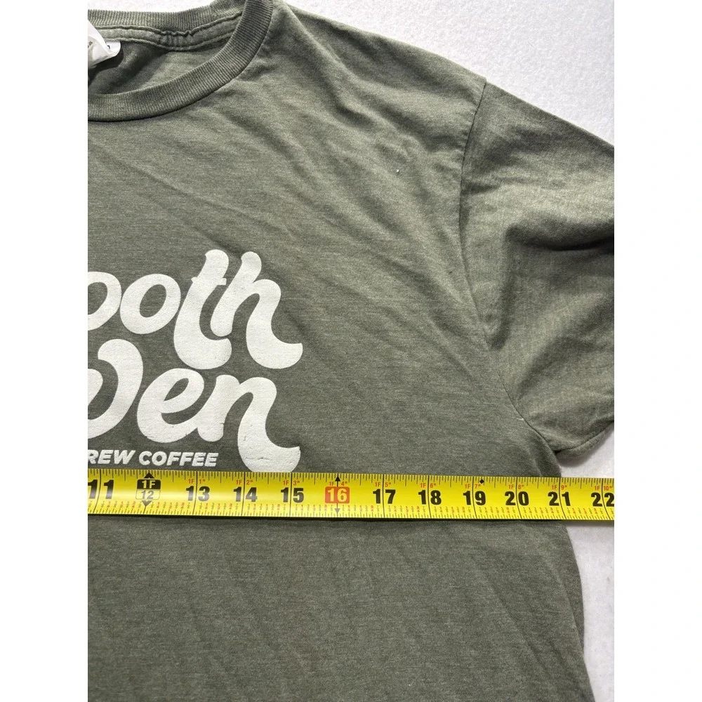 Tultex Mens Large Green Smooth Seven Seven Brew Coffee Graphic Tee Logo 202